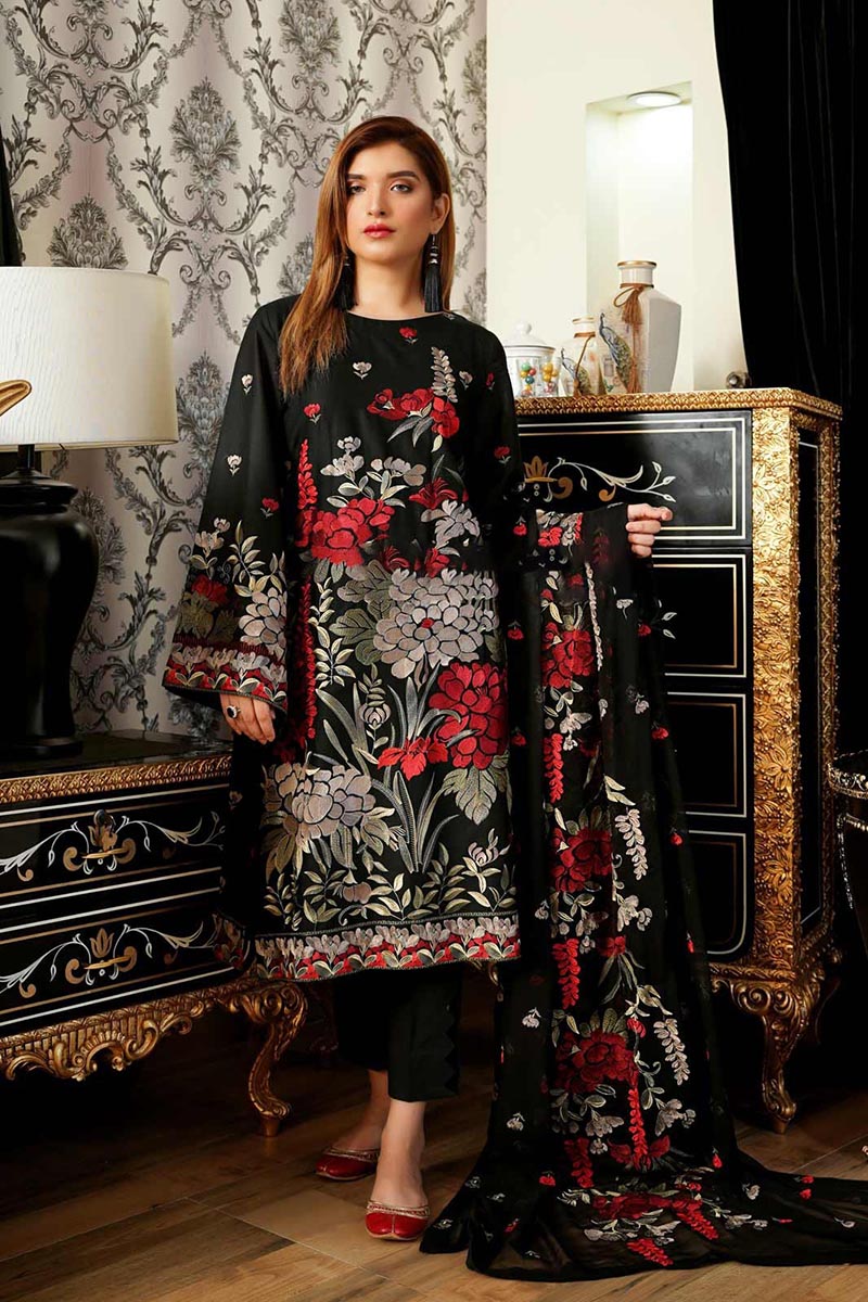 NFS-707 | Bareeze Embroidered 3PC Lawn Suit