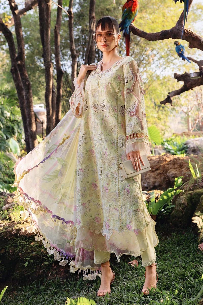 NFS-1056 | Maria B Heavy Embroidered 3Pc Lawn Dress