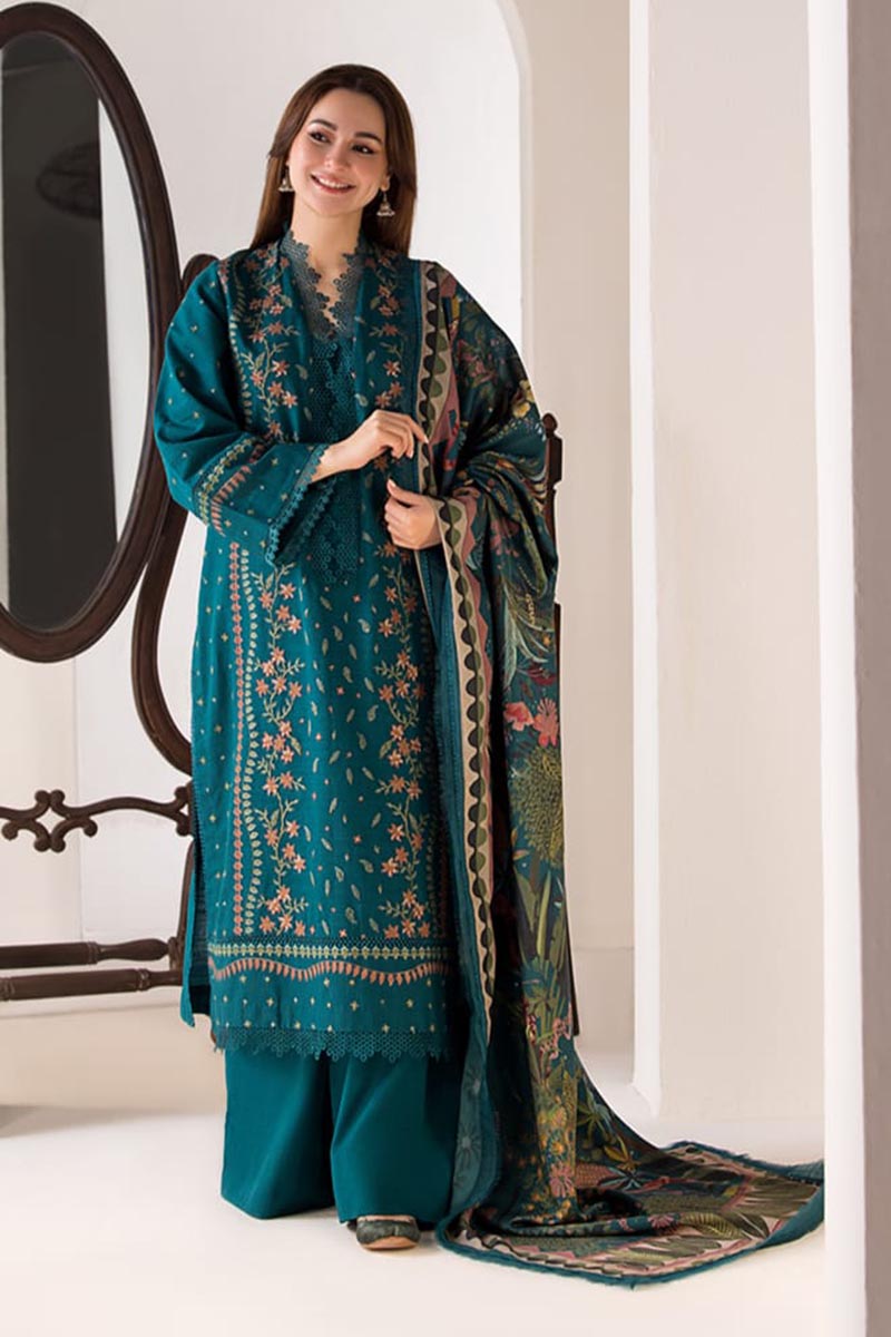NFS-1064 | Sobia Nazir Heavy Embroidered 3Pc Lawn Dress